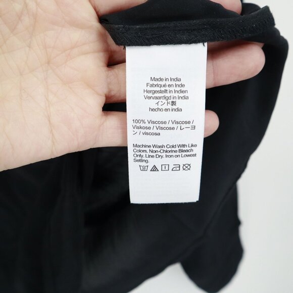 J. Crew Bungalow Crepe De Chine Shirt Womens S‎ Black Career Elevated Basic NWOT - Picture 5 of 16